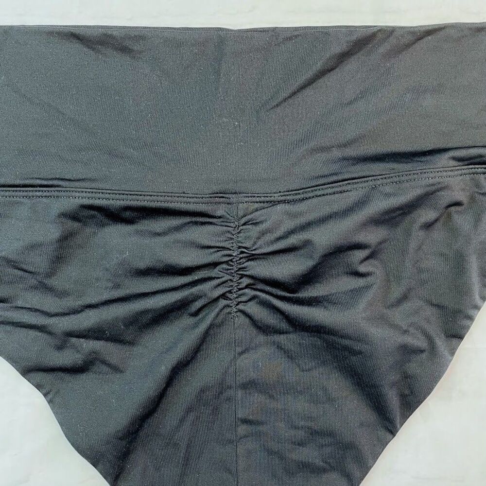 prAna Aurelia Bikini Bottom Women XS Black High Rise Cheeky Beach Vacation NEW! - Picture 4 of 14
